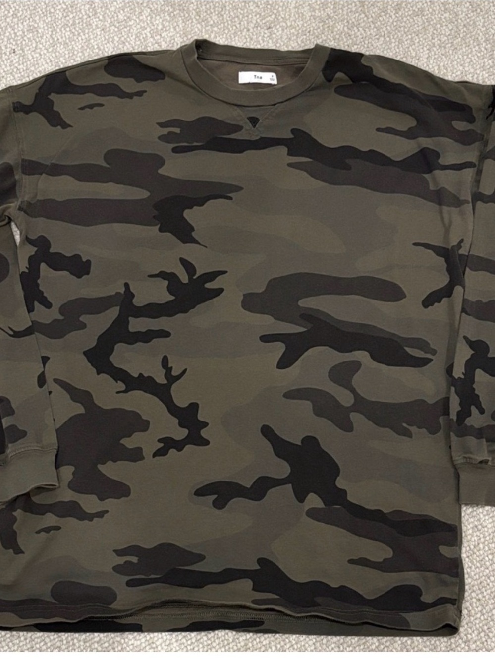 TNA Aritzia Camo Crewneck Long Sleeve